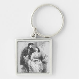 Eve and David Sechard Keychain