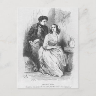 Eve and David Sechard Postcard