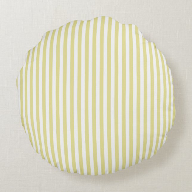Eve and Sofie Yellow Round Pillow (Back)