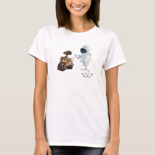 Eve and WALL-E with Christmas Lights T-Shirt