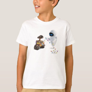 Eve and WALL-E with Christmas Lights T-Shirt
