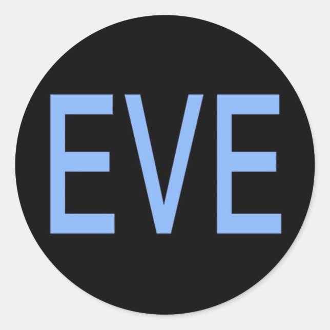 EVE CLASSIC ROUND STICKER (Front)
