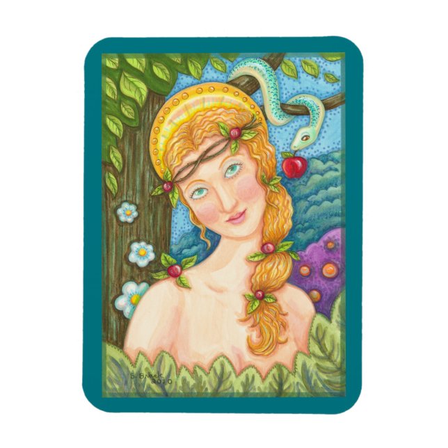 EVE Et Serpent Jardin Médiéval D'Eden MAGNET (Vertical)