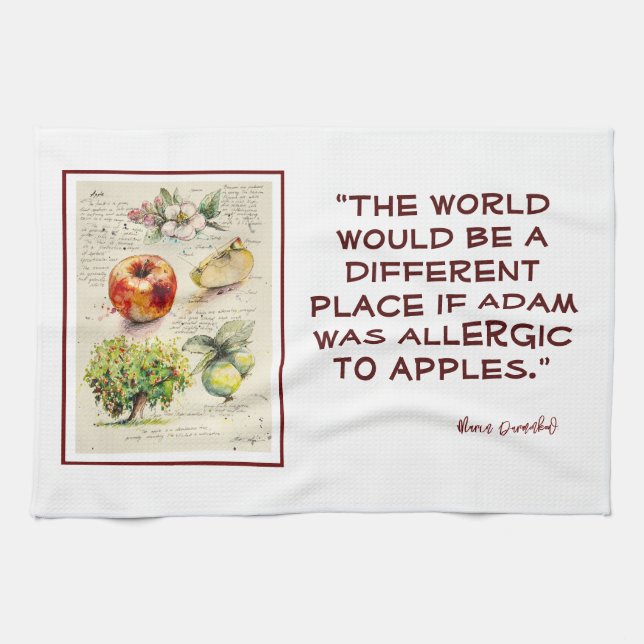 EVE Painted  Illustration of Apple         Kitchen Towel (Horizontal)