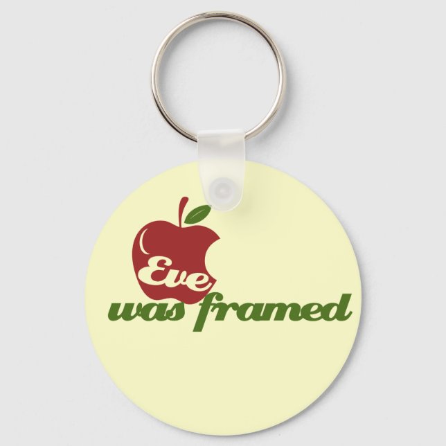 Eve was Framed Keychain (Front)
