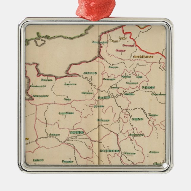 Evechez, France Metal Ornament (Front)