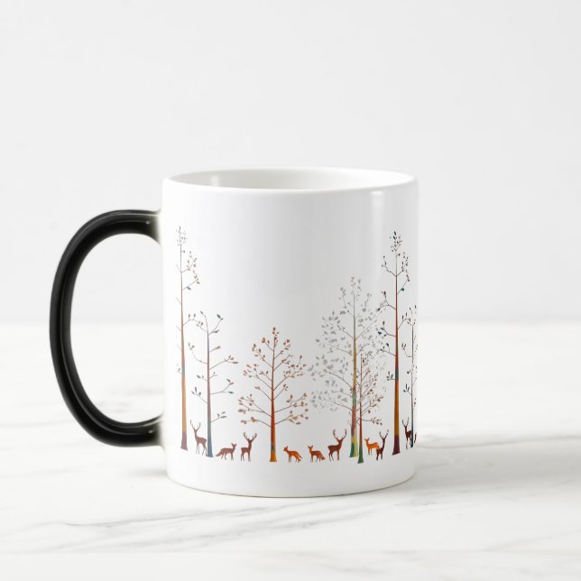 Éveils de forêt enchantés - Chaleur Révéler Mug (Gauche)