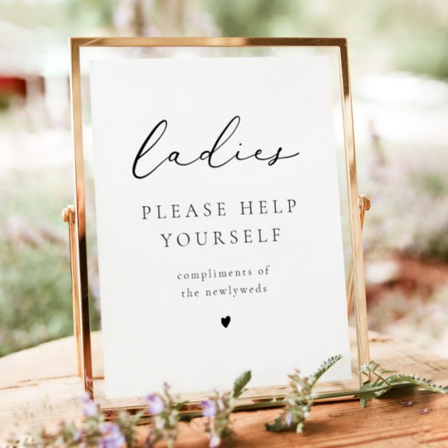 EVELYN Calligraphy Ladies Bathroom Toiletry Poster (Creator Uploaded)