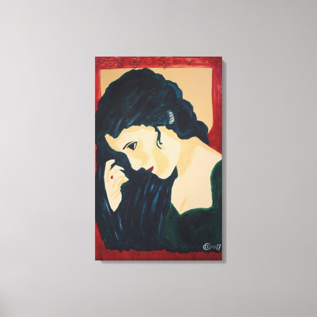 Evelyn Demure Canvas Print (Front)