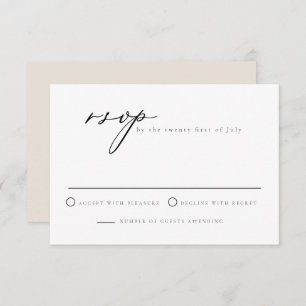 EVELYN Elegant Calligraphy Script Modern RSVP Card