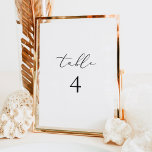 EVELYN Elegant Script Modern Minimal Table Number<br><div class="desc">This table number features an elegant calligraphy script font and modern minimalist design. Easily edit the table number and add 'quantity 1' to your cart. Change the number and repeat for all of your tables. This table number is the perfect addition to your simple classic wedding, baby shower, bridal shower,...</div>