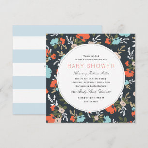 Evelyn Floral Baby Shower Invitation