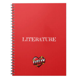 Evelyn Heart Red Notebook