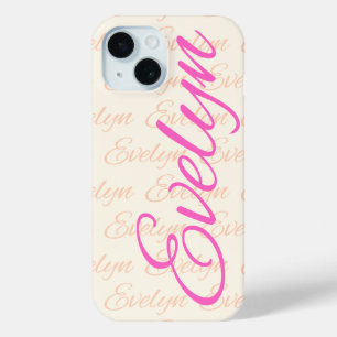 Evelyn Repeating Name Pattern  iPhone 15 Case