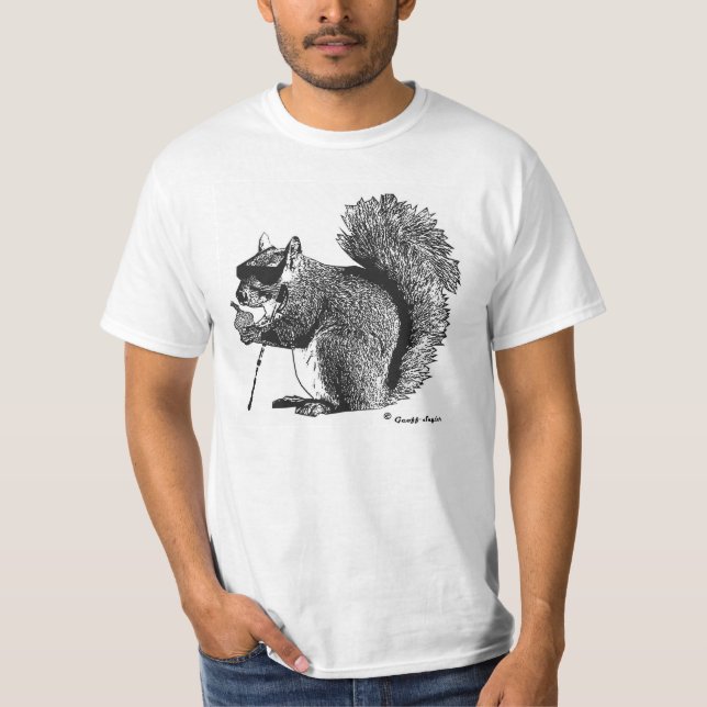 Even a Blind Squirrel Finds a Nut Once in a While T-Shirt (Front)