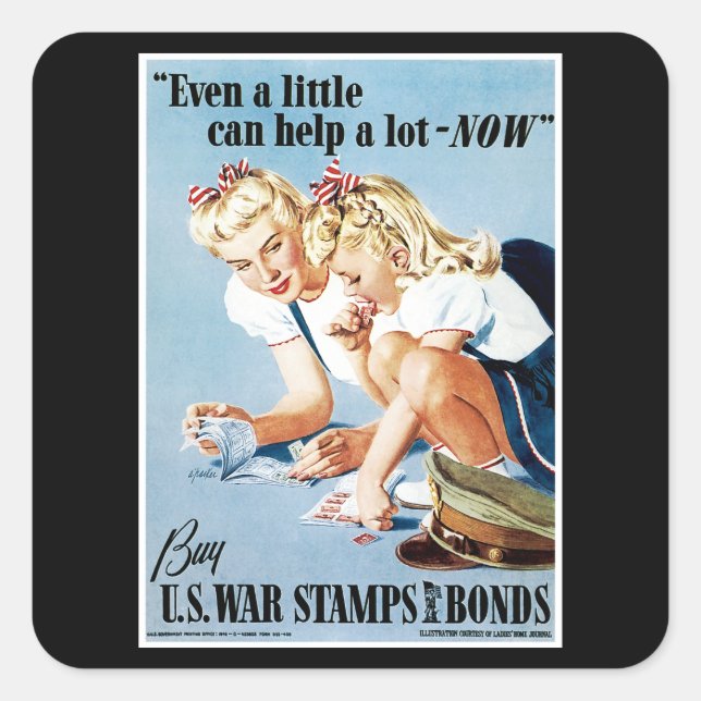 Even a Little Can Help Alot-NOW Square Sticker (Front)