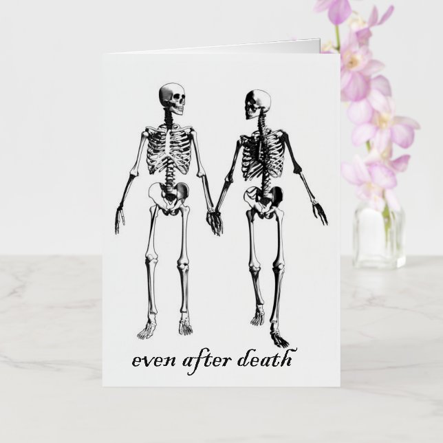 EVEN AFTER DEATH, TIL DEATH DO US PART FOIL GREETING CARD (Orchid)