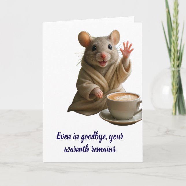 Even in Goodbye – Warm Sympathy Card with Comforti (Front)