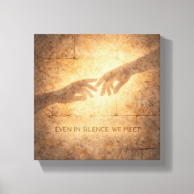 Even in Silence We Meet Minimal Spiritual Wall Art (Front)