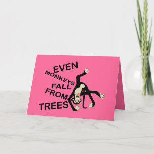 Even Monkeys Funny "I'm Sorry" Greetings Card