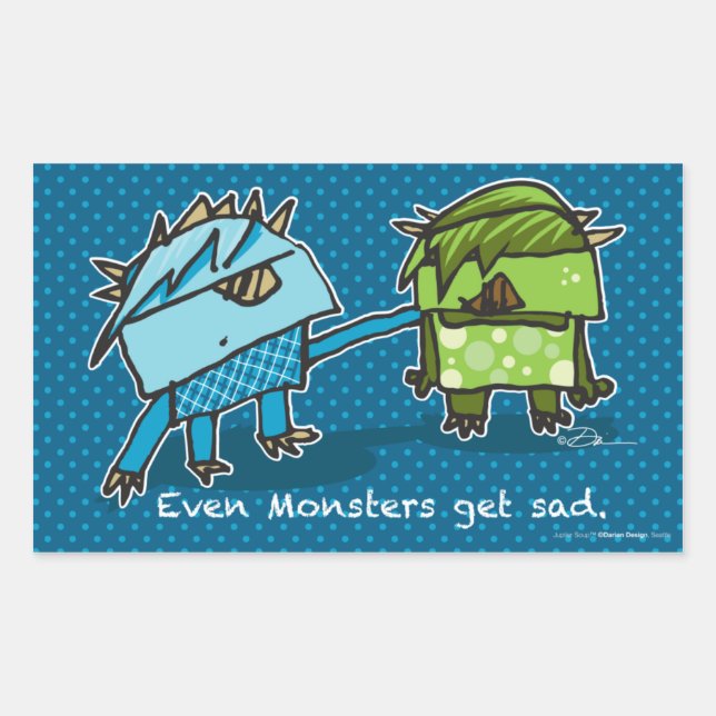 Even Monsters Get Sad stickers (Front)