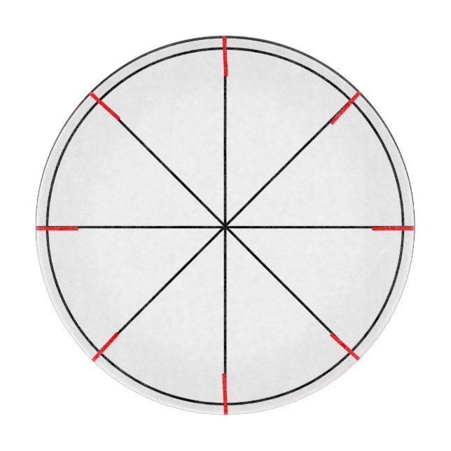 EVEN STEVEN GLASS CUTTING BOARD (Front)