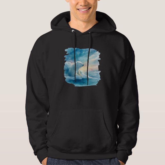 Even the cold feels calm today.” – Polar Bear by t Hoodie (Front)