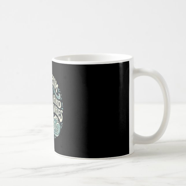 Even The Wind and Waves Obey Retro Surfboard Coffee Mug (Right)