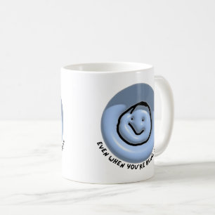 “Even When You’re Blue, Smile” Motivational Coffee Mug