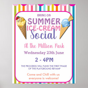 ÉVÉNEMENT DE PTA POSTER SOCIAL GCE-CREAM