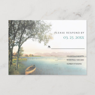 Événement rustique RSVP de mariage de paysage de