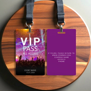 Événement VIP sur invitation Badge Violet Tout Ac