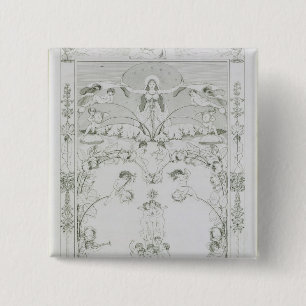 Evening, 1805 2 inch square button