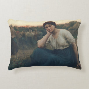 Evening, 1860 decorative pillow