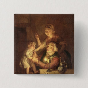 Evening 2 Inch Square Button