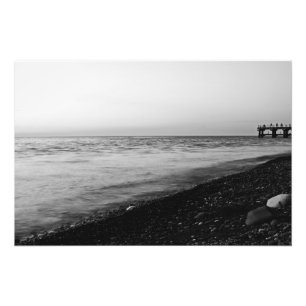 Evening at beach photo print