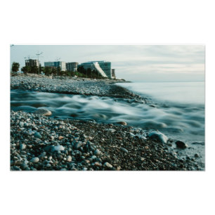 Evening at beach photo print