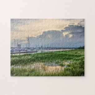 Evening At Charleston Harbour Jigsaw Puzzle