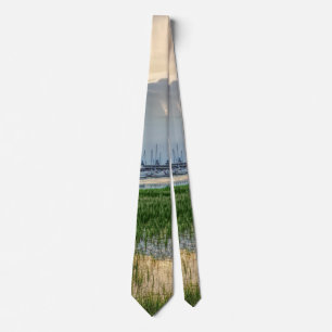 Evening At Charleston Harbour Neck Tie