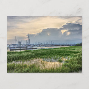 Evening At Charleston Harbour Postcard