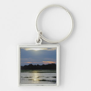 Evening At Folly River Keychain