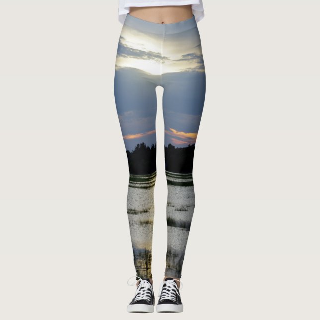 Evening At Folly River Leggings (Front)