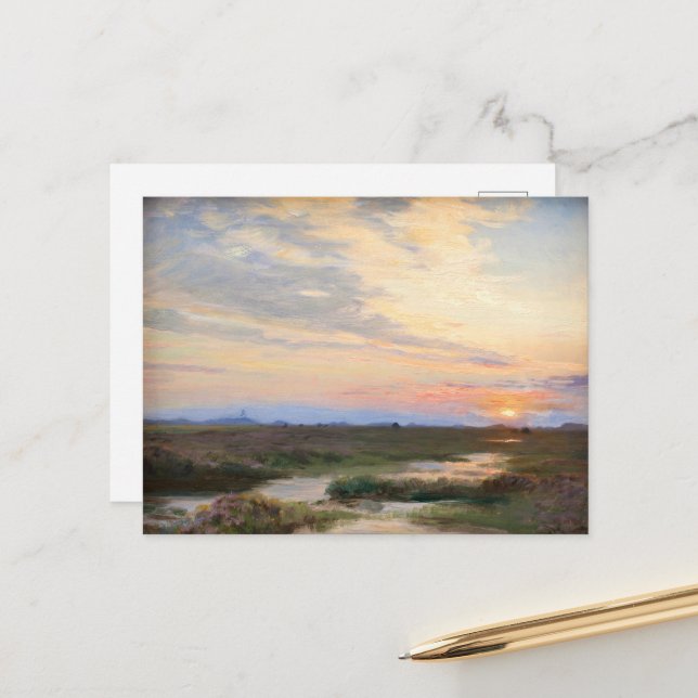 Evening at Skagen by P.S. Krøyer, Art  Postcard (Front/Back In Situ)