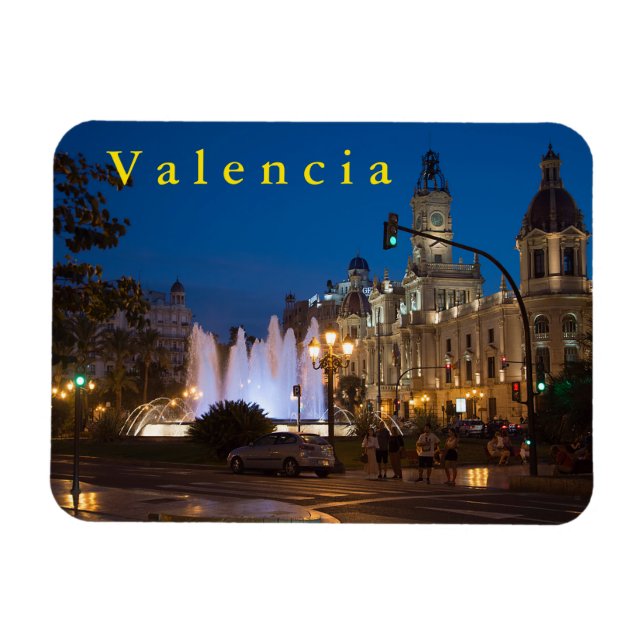 Evening at the "Administration Area" in Valencia. Magnet (Horizontal)