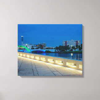 Evening at the Tampa Riverwalk Canvas Print