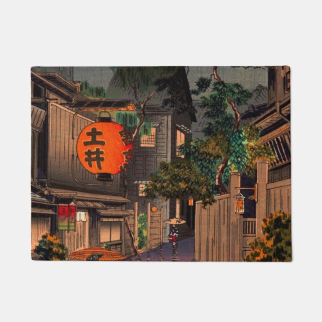 Evening At Ushigome By Tsuchiya Koitsu Doormat (Front)