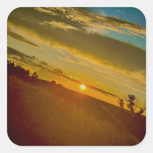 Evening Break Square Sticker (Front)