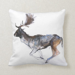 Evening Buck Throw Pillow