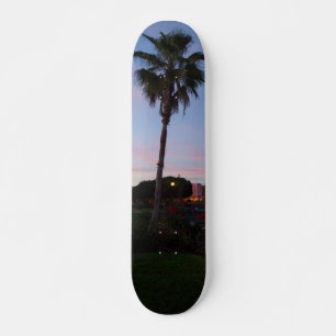 Evening By The Palm Tree Skateboard