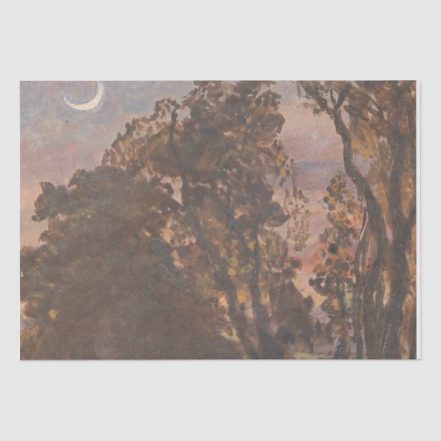 Evening, Cattle Watering Samuel Palmer Tissue Paper (Front)